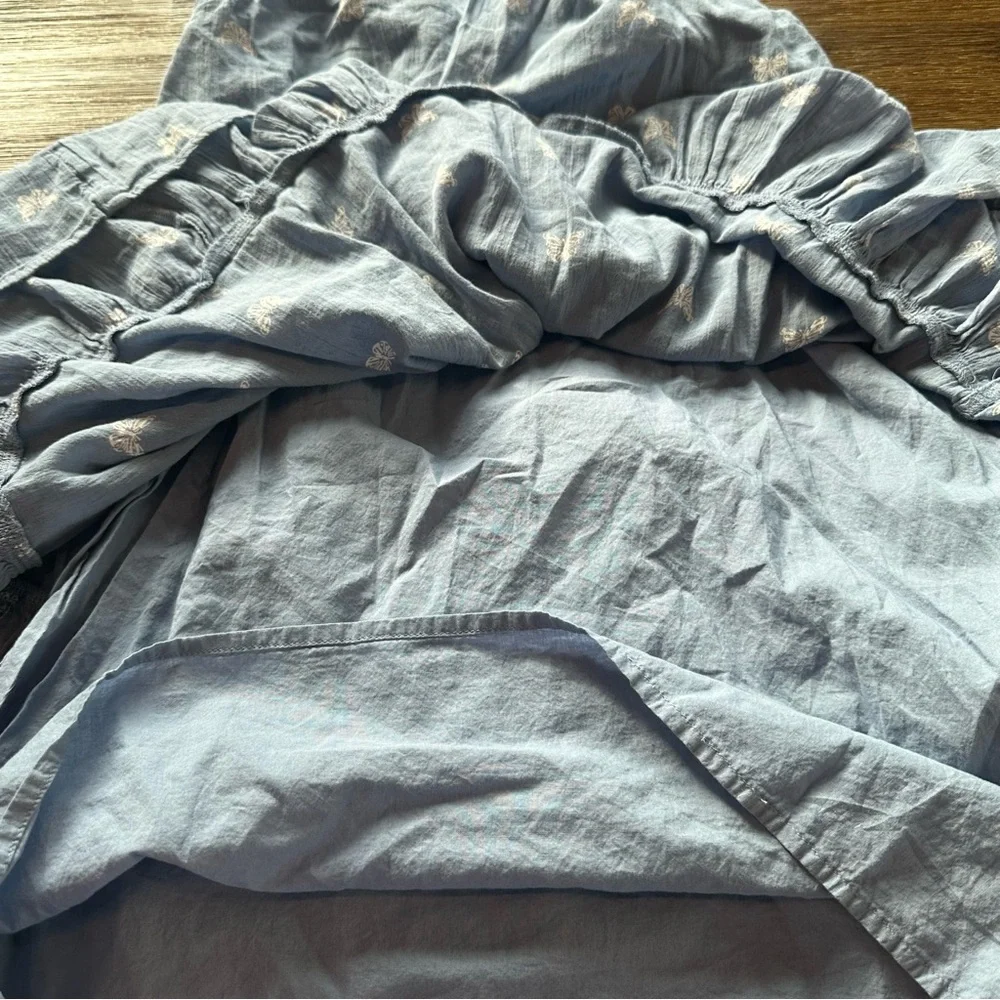 3/27$ Old Navy Girls Blue Butterfly Print Chambray Tiered Dress size XL(14-16) - Picture 5 of 5